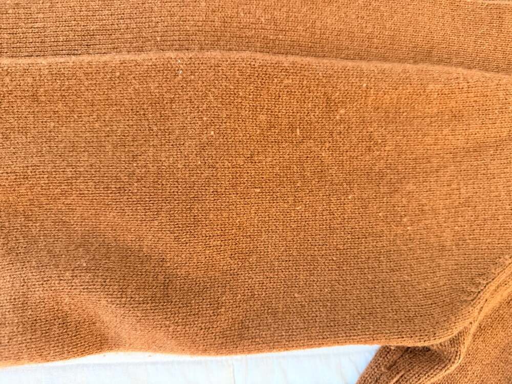 Theory Long Open Front Cardigan Brown Knit Sweater Quiet Luxury Minimalist - Picture 3 of 6